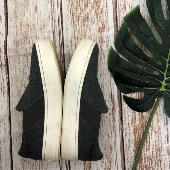 Vince Grey Wool Flatform Slip-on Shoes Size 10 - Picture 5 of 10